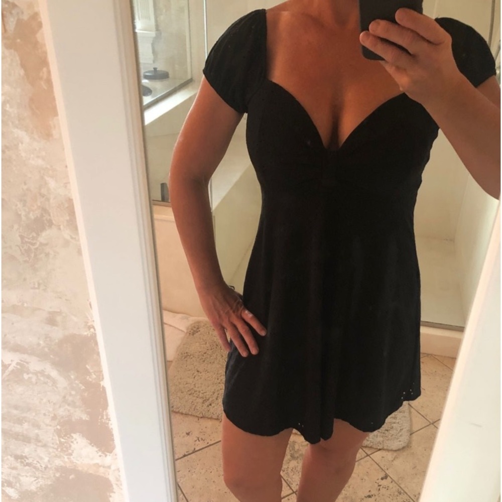 Scobe eyelet mini dress